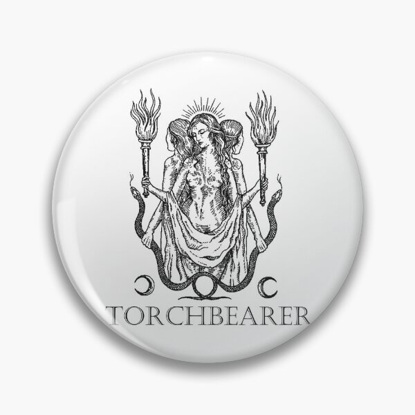 Item preview, Hecate Torchbearer – Greek Goddess of Witchcraft and Crossroads Inky Art designed and sold by witchlingart.