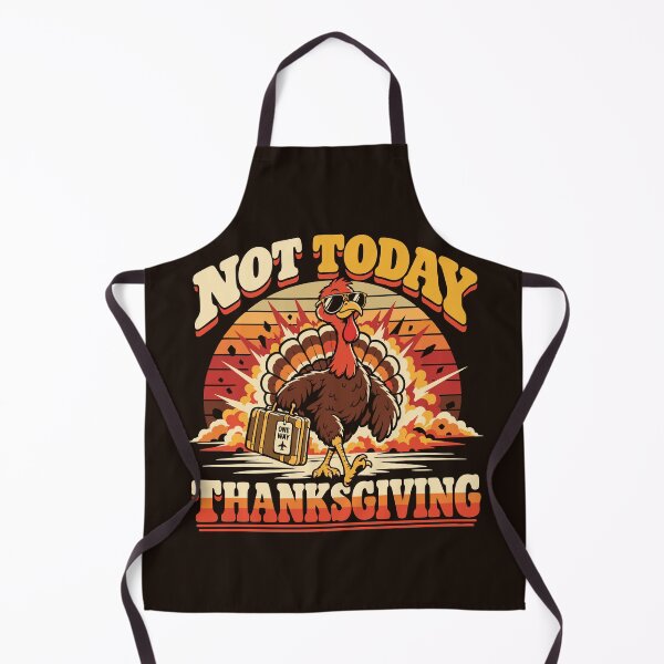 Item preview, Not Today Thanksgiving Funny Turkey Retro Sunset designed and sold by CamaleonDesigns.