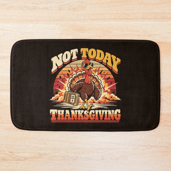 Item preview, Not Today Thanksgiving Funny Turkey Retro Sunset designed and sold by CamaleonDesigns.