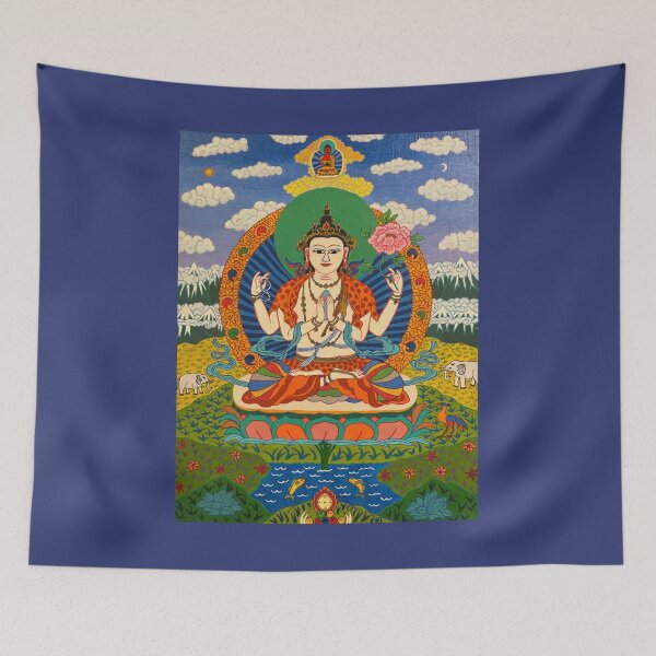 Item preview, Chenrezig Lord of Love designed and sold by Prajna Vajrayana Art.