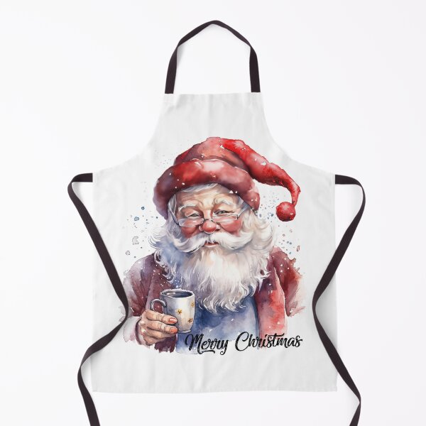 Item preview, Cozy Santa Claus with a coffee cup – Merry Christmas watercolor designed and sold by Nicole Bleck.