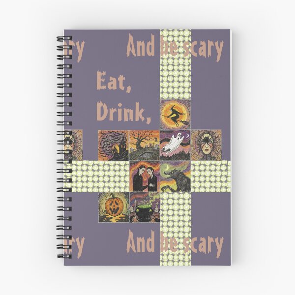 Item preview, Vintage Halloween Eat, Drink, and be scary – Gothic Witch, Ghost, Werewolf & Pumpkin Art designed and sold by Mevissart.