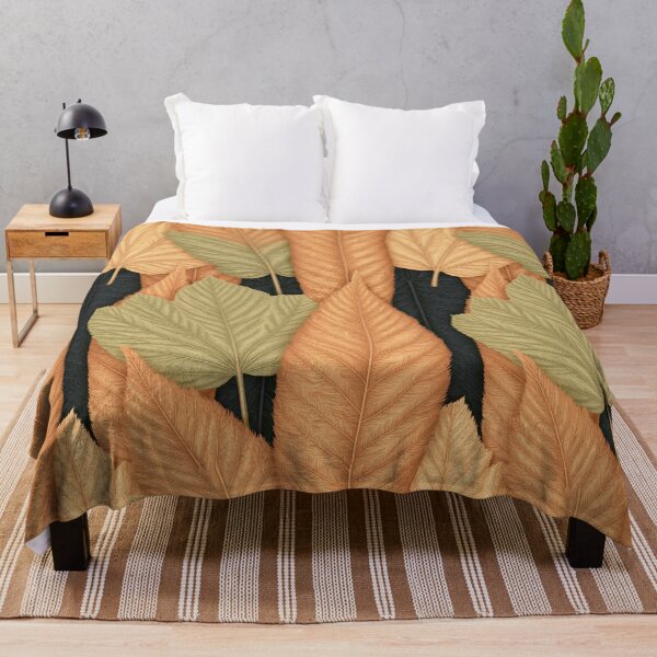 Item preview, Warm Beige and Peach Autumn Leaves Pattern designed and sold by Piotrek0001.