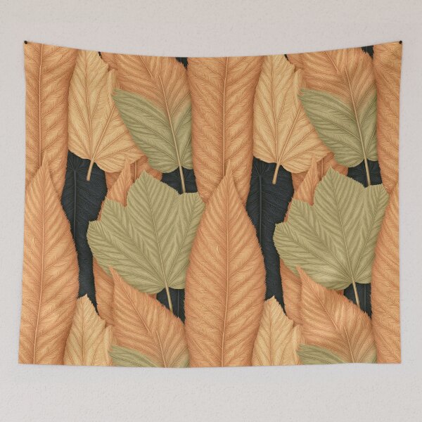 Item preview, Warm Beige and Peach Autumn Leaves Pattern designed and sold by Piotrek0001.