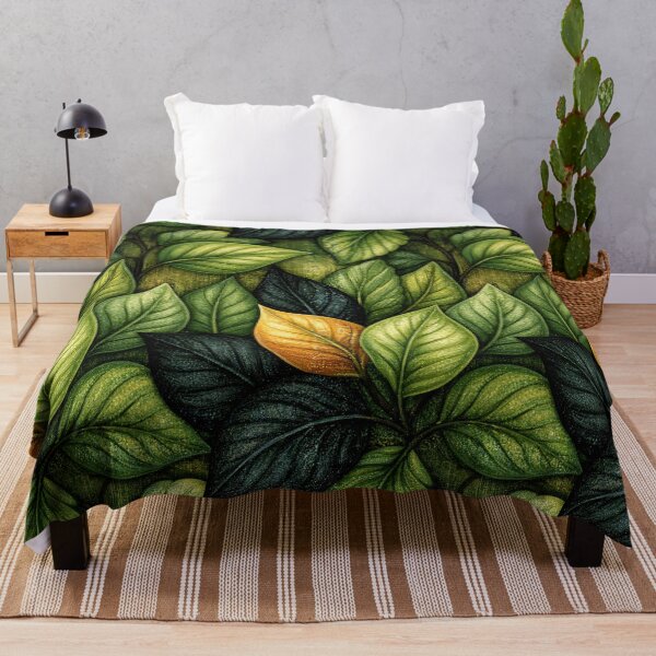 Item preview, Lush Lime and Olive Veined Leaf Pattern designed and sold by Piotrek0001.
