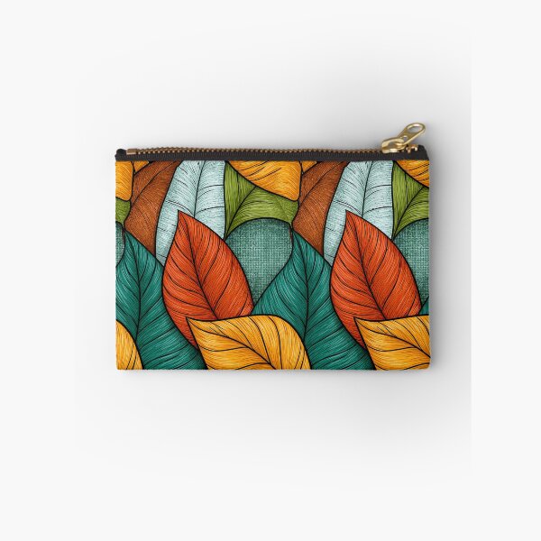 Item preview, Modern Pop Art Graphic Leaves in Orange and Teal designed and sold by Piotrek0001.
