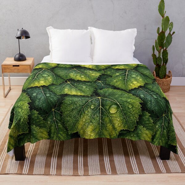 Item preview, Fresh Green Leaves with Morning Dew Drops designed and sold by Piotrek0001.