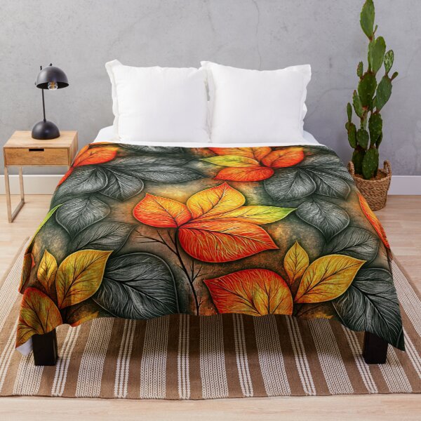 Item preview, Stylized Autumn Leaves in Orange and Charcoal designed and sold by Piotrek0001.