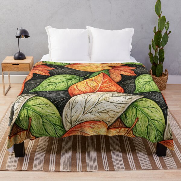 Item preview, Crisp Autumn Leaves in Orange and Green designed and sold by Piotrek0001.