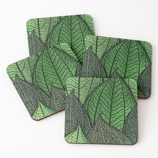 Item preview, Delicate Skeleton Leaf Veins Green Pattern designed and sold by Piotrek0001.