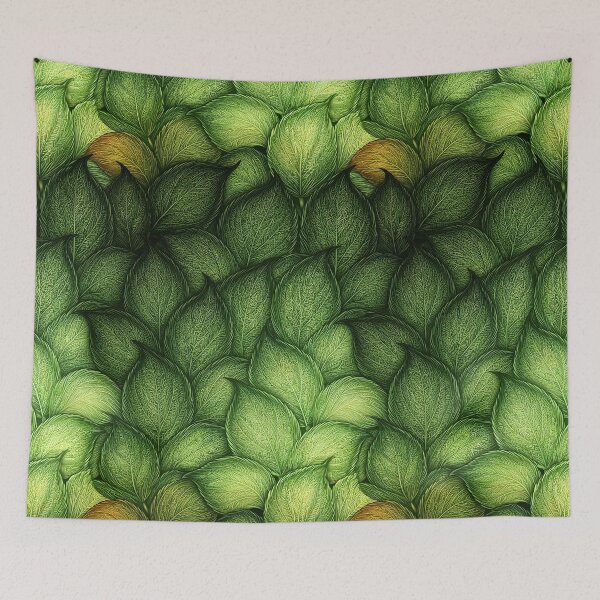 Item preview, Overlapping Green Garden Foliage Pattern Art designed and sold by Piotrek0001.