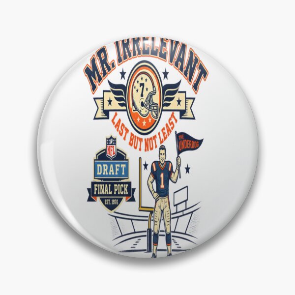 Item preview, Mr. Irrelevant Final Pick – NFL Draft Underdog Football Design designed and sold by CatLovers Studio.