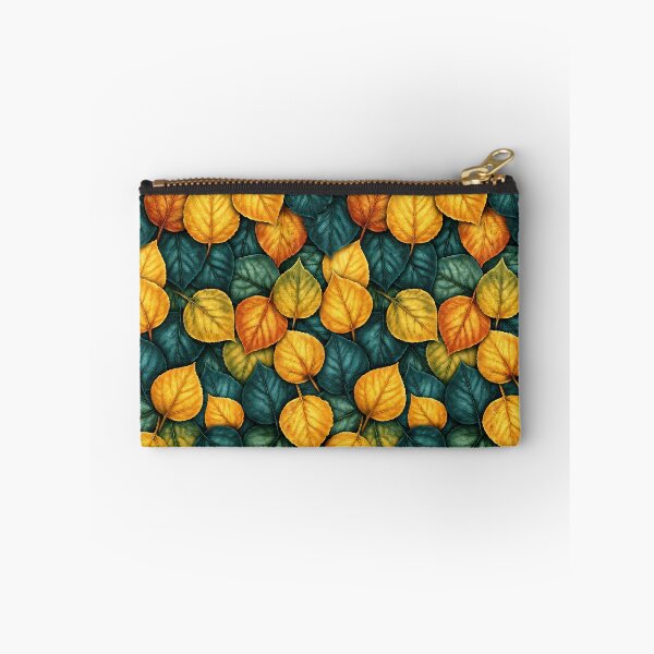 Item preview, Golden Yellow and Teal Modern Leaf Pattern designed and sold by Piotrek0001.