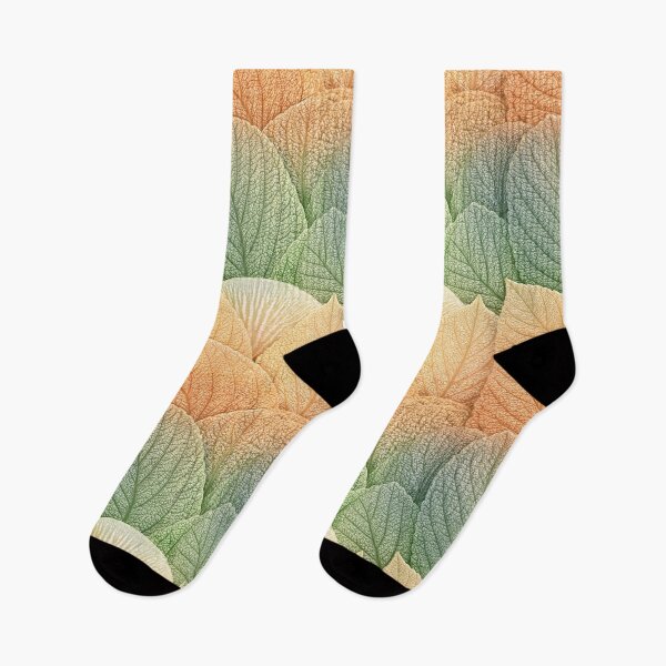 Item preview, Pastel Peach and Sage Translucent Leaf Art designed and sold by Piotrek0001.