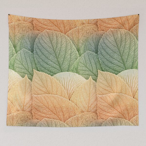 Item preview, Pastel Peach and Sage Translucent Leaf Art designed and sold by Piotrek0001.