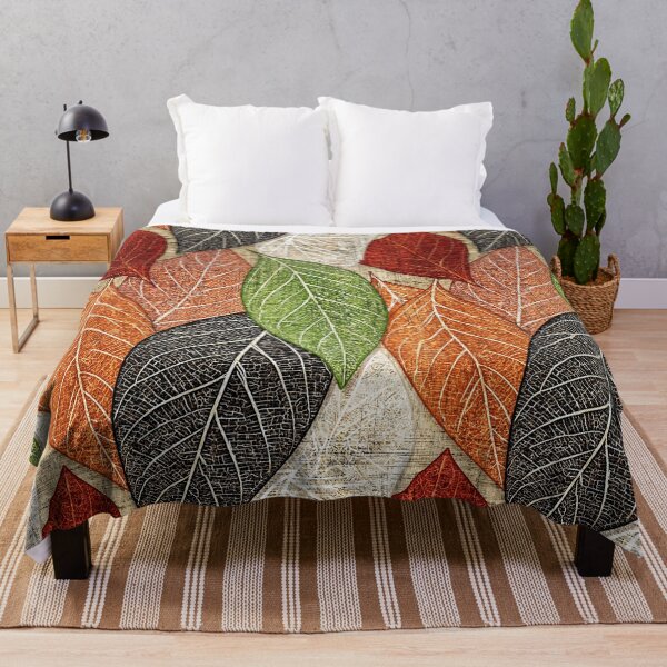 Item preview, Vintage Linen with Rustic Autumn Leaf Prints designed and sold by Piotrek0001.