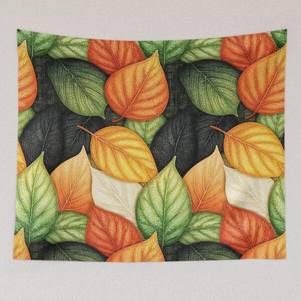 Item preview, Warm Autumn Foliage in Amber and Charcoal designed and sold by Piotrek0001.
