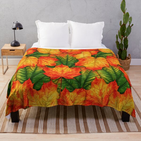 Item preview, Fiery Red and Orange Autumn Foliage Pattern designed and sold by Piotrek0001.
