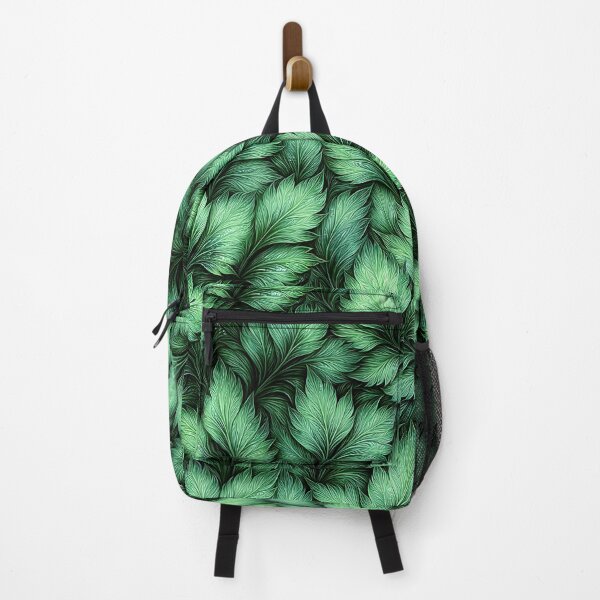 Item preview, Mint and Emerald Green Dense Leaf Pattern designed and sold by Piotrek0001.