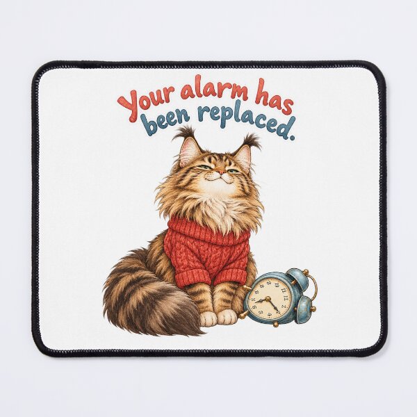 Item preview, Funny Maine Coon Cat Alarm Clock Cat Owner Morning designed and sold by tobbyasz.