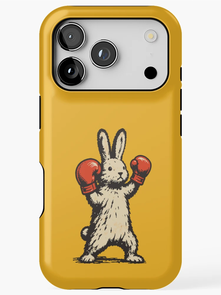Thumbnail 1 of 4, iPhone Case, The Boxing Rabbit designed and sold by ALamaStudio.