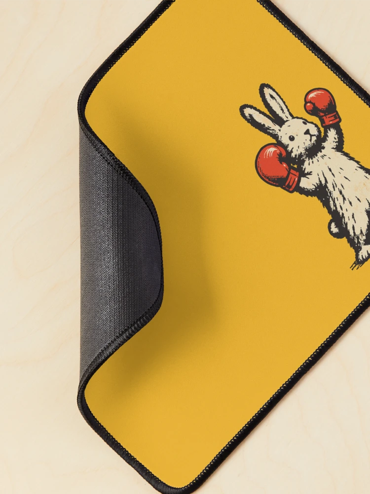Thumbnail 2 of 5, Mouse Pad, The Boxing Rabbit designed and sold by ALamaStudio.