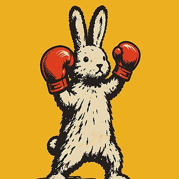 Artwork thumbnail, The Boxing Rabbit by ALamaStudio