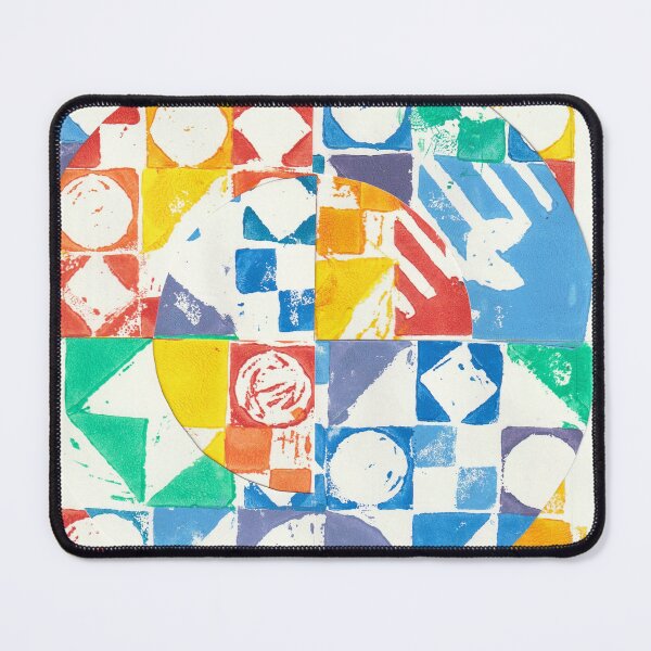 Item preview, Colorful Geometric Abstraction – Hand-Printed Composition designed and sold by Kendica.