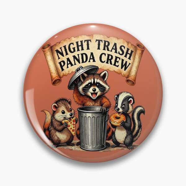 Item preview, Night Trash Panda Crew – Raccoon and Friends designed and sold by Endless7Art.