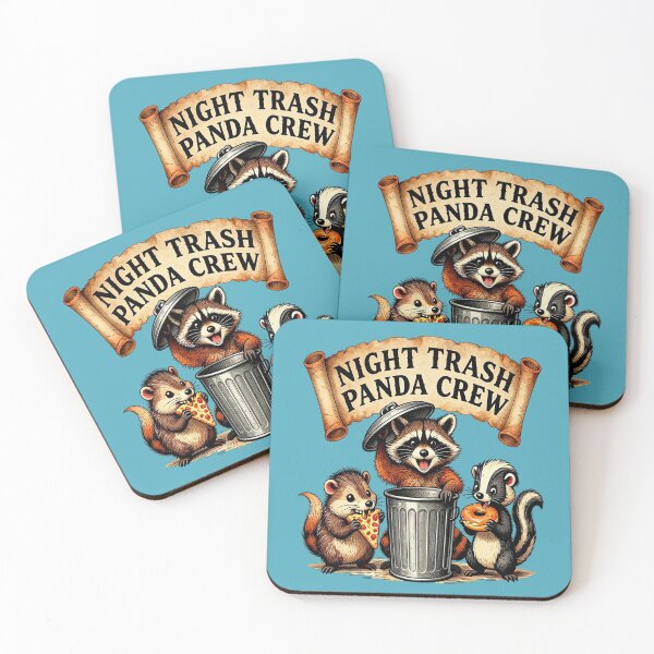 Item preview, Night Trash Panda Crew – Raccoon and Friends designed and sold by Endless7Art.