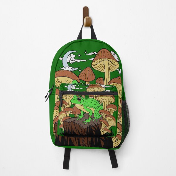Item preview, Mushroom Frog Under the Moon Green Background designed and sold by Silverwolf144.