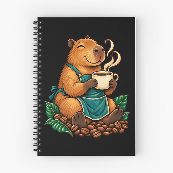 Item preview, Capybara Coffee Lover in a Teal Barista Apron designed and sold by JesterKrewArt.