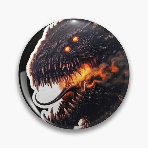 Item preview, Black Fire Dragon Dark Fantasy Lava Beast Monster Sticker designed and sold by bug4j_DragonLab.