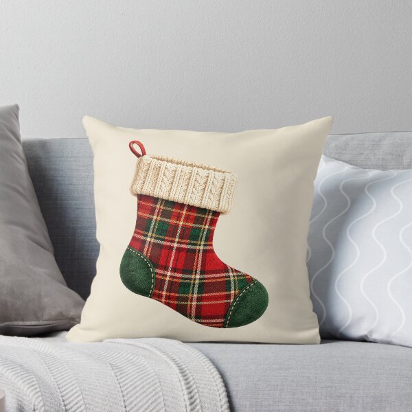 Item preview, Vintage Tartan Christmas Stocking Red Green Plaid Holiday Design designed and sold by astersgraphics.