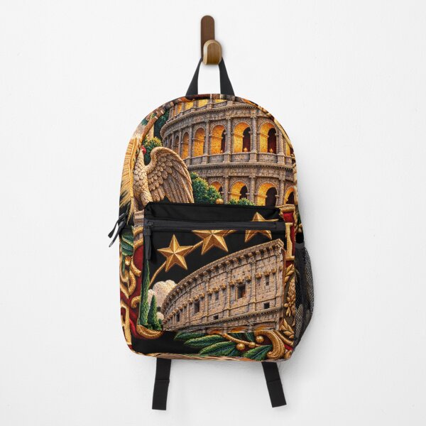 Item preview, Colosseum Rome Embroidery Art – Italian Landmark, Roman Eagles & Golden Stars designed and sold by Emoji Emblems.
