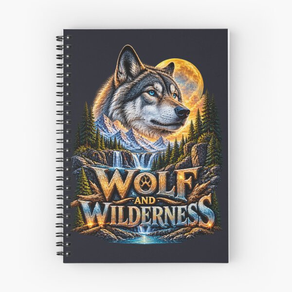 Item preview, Wolf and Wilderness – Majestic Wolf Mountain designed and sold by symbolic Tees.