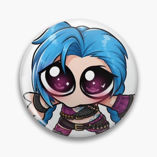 Item preview, Jinx League of Legends Cute Chibi Art designed and sold by Chibis&Co.