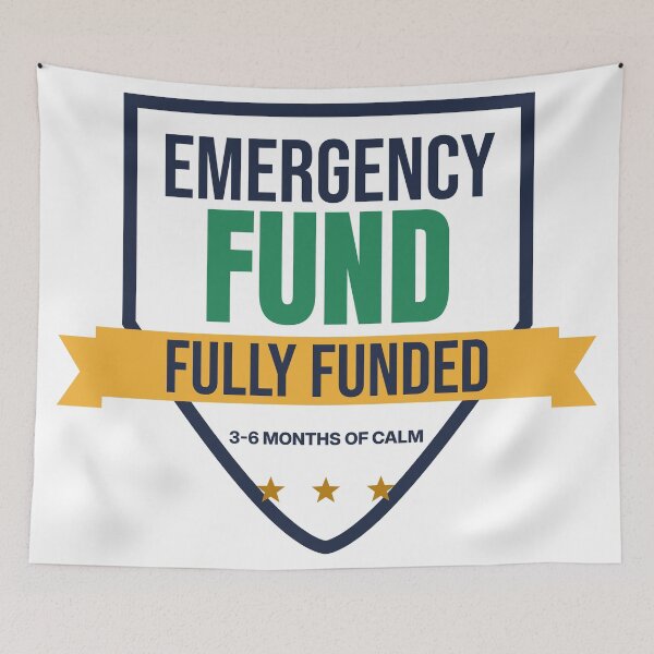 Item preview, Emergency Fund Fully Funded Badge designed and sold by lamarbee.