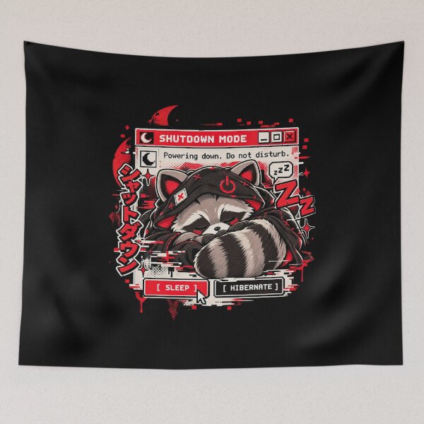 Item preview, Shutdown Mode - Sleepy Raccoon Glitch Manga designed and sold by Visual Dept..