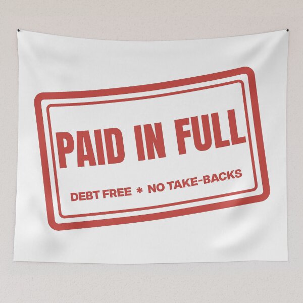 Item preview, Paid In Full - Debt Free Stamp designed and sold by lamarbee.