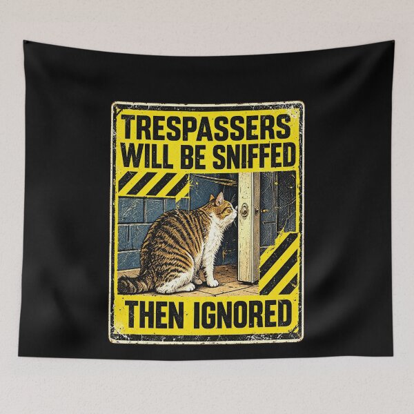 Item preview, Tabby Cat Sniffs Trespassers Then Ignores Them designed and sold by elderberry.