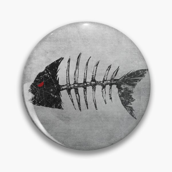 Item preview, Piranha Skeleton Fish Bones Grunge Distressed Punk designed and sold by Ghoul Enterprises.