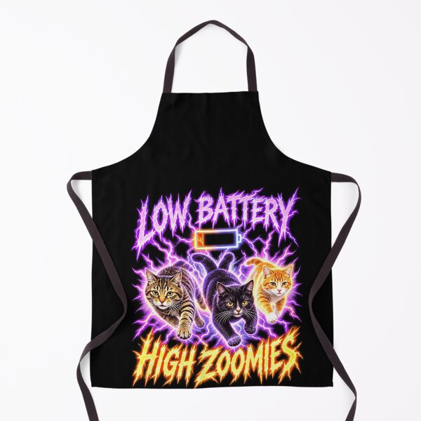 Item preview, Low Battery High Zoomies Funny Cats designed and sold by elderberry.