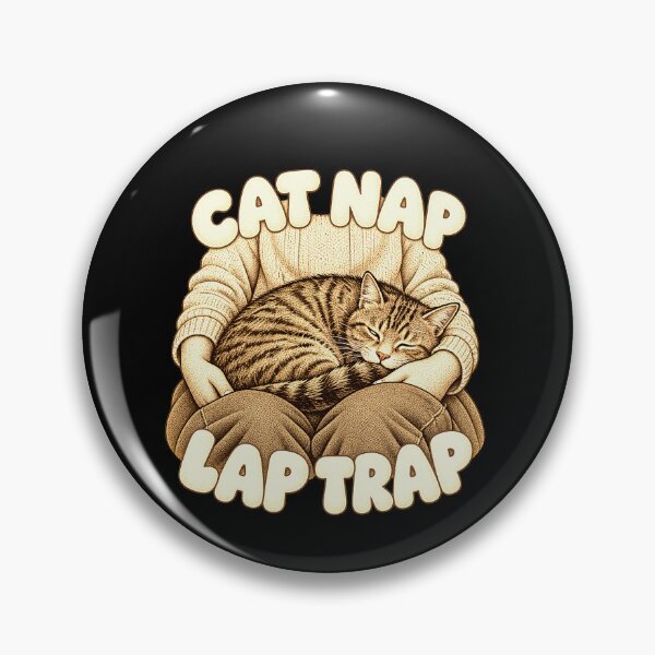 Item preview, Sleeping Cat Lap Trap Pun designed and sold by elderberry.