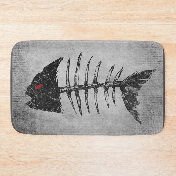 Item preview, Piranha Skeleton Fish Bones Grunge Distressed Punk designed and sold by Ghoul Enterprises.