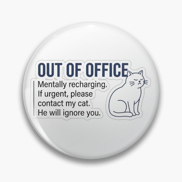 Item preview, Out of Office Mentally Recharging Funny Cat Introvert designed and sold by jrzvibe.