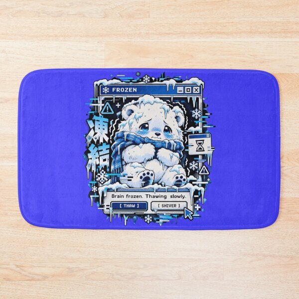 Item preview, Frozen - Shivering Polar Bear Glitch Manga designed and sold by Visual Dept..