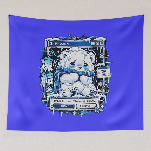 Item preview, Frozen - Shivering Polar Bear Glitch Manga designed and sold by Visual Dept..