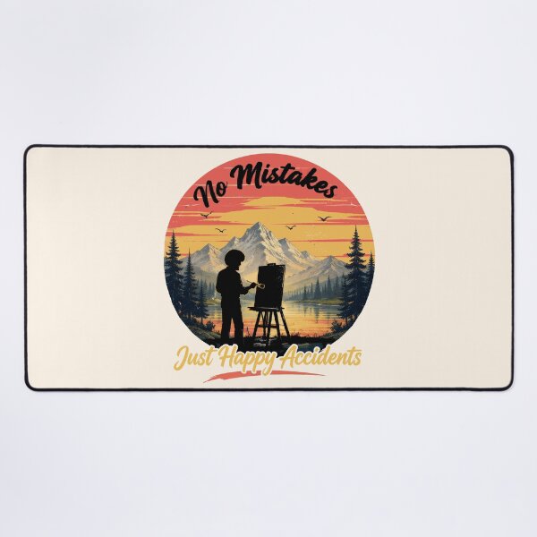 Item preview, Bob Ross "No Mistakes Just Happy Accidents" Vintage Sunset designed and sold by Karamram Studio.
