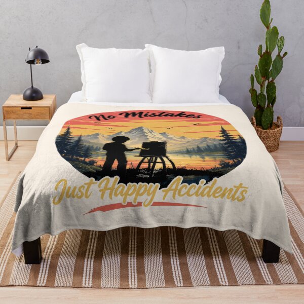 Item preview, Bob Ross "No Mistakes Just Happy Accidents" Vintage Sunset designed and sold by Karamram Studio.